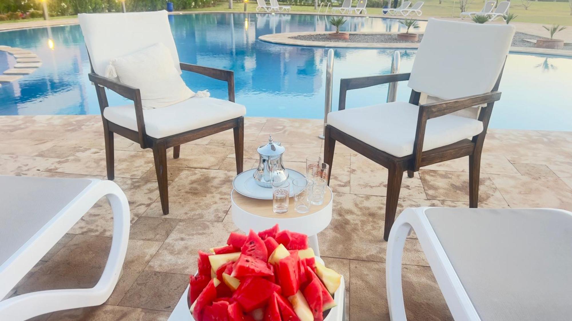 Appartement De Luxe Avec Jardin Vue Sur La Piscine Golf Securise 24H Sur 24 A 5 Minutes De L Aeroport 마라케시 외부 사진