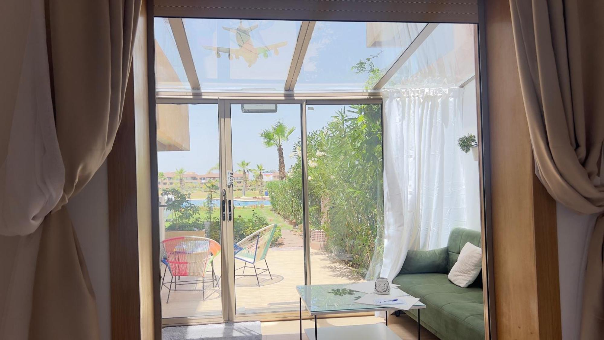 Appartement De Luxe Avec Jardin Vue Sur La Piscine Golf Securise 24H Sur 24 A 5 Minutes De L Aeroport 마라케시 외부 사진